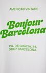 Unisex's t-shirt Fizvalley "Bonjour Barcelona", WHITE, hi-res