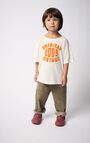 Kid's t-shirt Gamipy, WHITE AND NEON ORANGE, hi-res-model