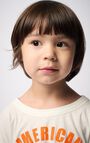 Kid's t-shirt Gamipy, WHITE AND NEON ORANGE, hi-res-model