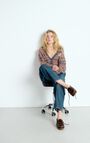 Women's cardigan Nenybay, TORNADO MELANGE STRIPED FLUORESCENT ORANGE, hi-res-model