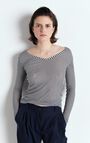 Women's t-shirt Massachusetts, NAVY STRIPES, hi-res-model