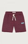 Kid's shorts Doven, OVERDYED BURGUNDY, hi-res