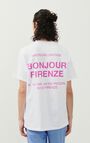 Unisex's t-shirt Fizvalley "Bonjour Firenze", WHITE, hi-res-model