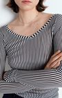 Women's t-shirt Massachusetts, NAVY STRIPES, hi-res-model