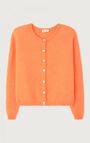 Women's cardigan Vitow, FLUORESCENT CARROT MELANGE, hi-res