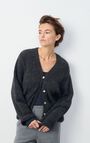 Women's cardigan East, MELANGE CHARCOAL, hi-res-model