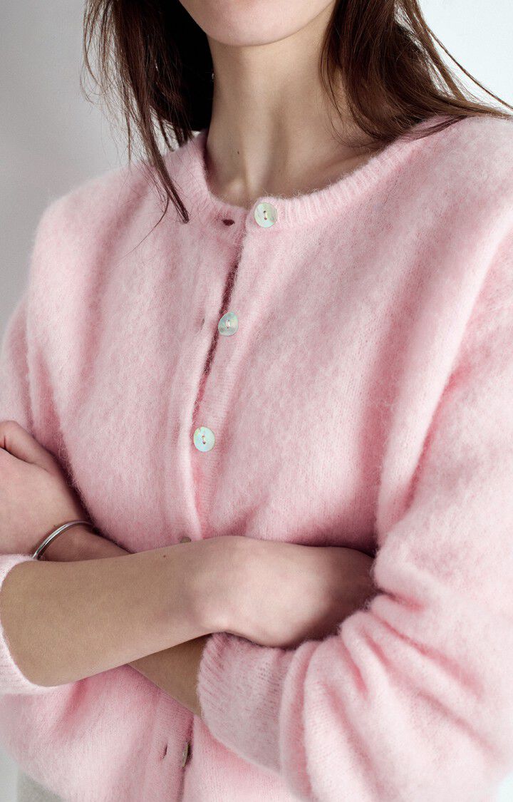 Women's cardigan Vitow, MELANGE SUGARED ALMOND, hi-res-model