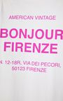 Unisex's t-shirt Fizvalley "Bonjour Firenze", WHITE, hi-res