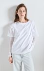 Women's t-shirt Fizvalley, WHITE, hi-res-model