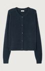Women's cardigan Damsville, NAVY BLUE BLACK MELANGE, hi-res