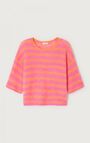 Women's jumper Nenybay, FLUO ORANGE STRIPED HIBISCUS, hi-res