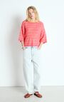 Women's jumper Nenybay, FLUO ORANGE STRIPED HIBISCUS, hi-res-model
