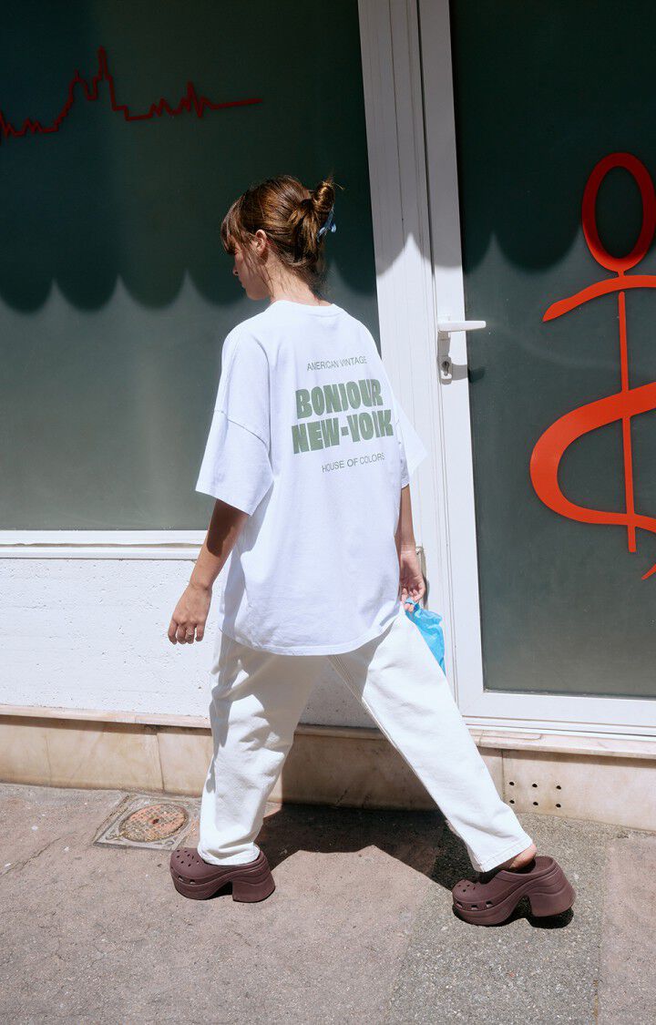 Unisex's t-shirt Fizvalley "Bonjour"