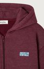 Kid's hoodie Doven, OVERDYED BURGUNDY, hi-res