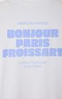 Unisex's t-shirt Fizvalley "Bonjour Paris Froissart", WHITE, hi-res