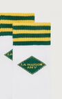 Kid's socks Clypsun, GREEN AND YELLOW STRIPED, hi-res