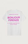 Unisex's t-shirt Fizvalley "Bonjour Firenze", WHITE, hi-res